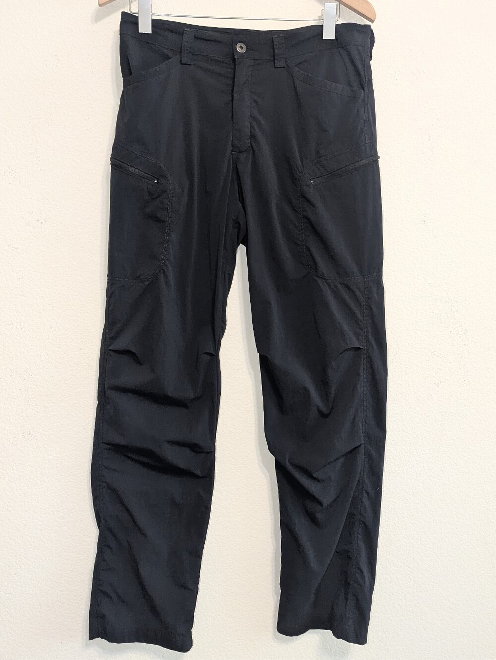 GORUCK Pants Mens 32x34 Black Challenge Tough Dry Hiking Zip Pockets Stretch USA